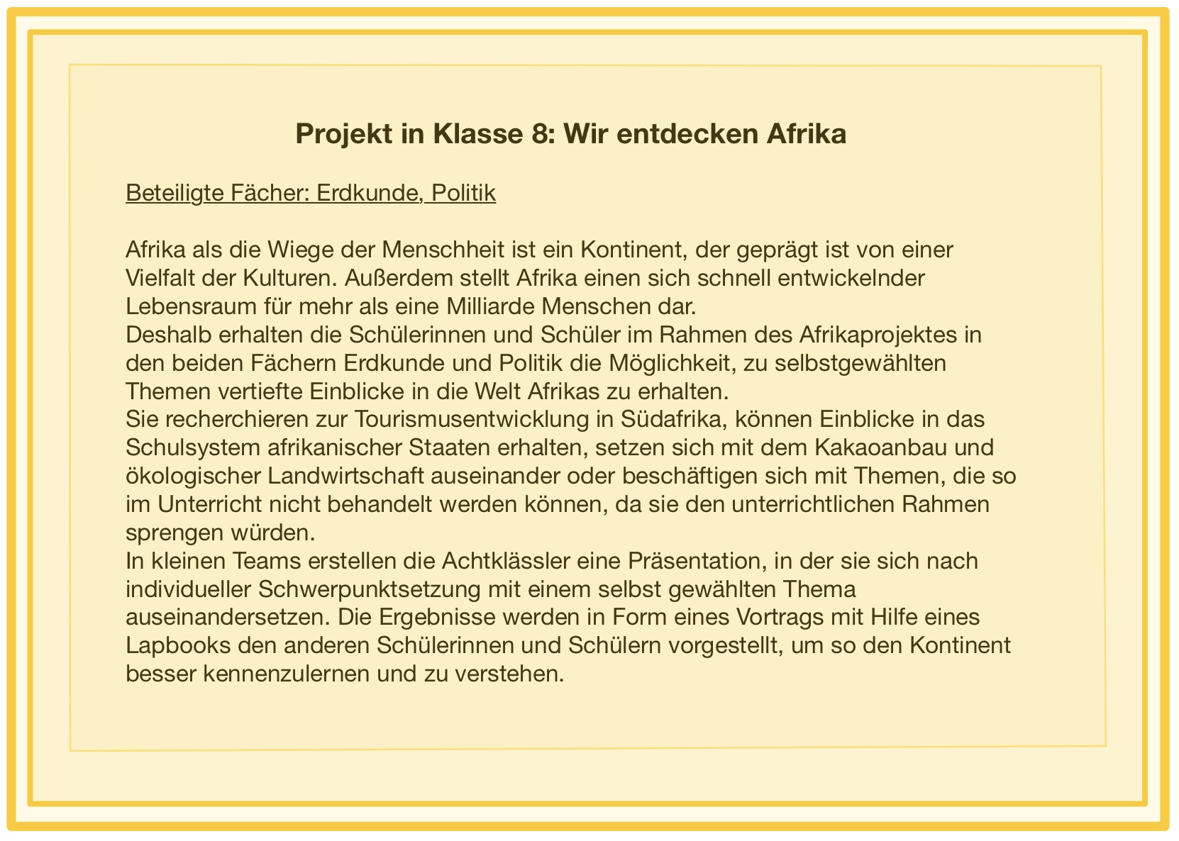 Afrikaprojekt