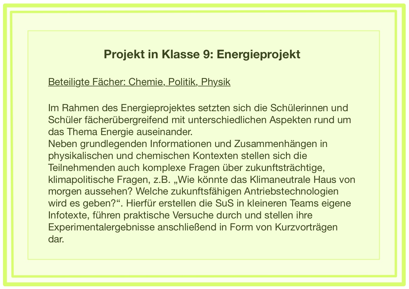 Energieprojekt